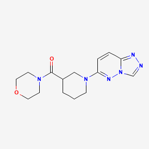 molecular formula C15H20N6O2 B12177026 Morpholin-4-yl[1-([1,2,4]triazolo[4,3-b]pyridazin-6-yl)piperidin-3-yl]methanone 