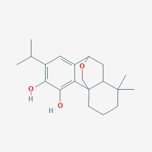 molecular formula C20H28O3 B1217706 (-)-20-Deoxocarnosol CAS No. 94529-97-2