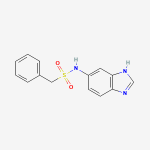molecular formula C14H13N3O2S B12177210 N-(1H-benzimidazol-6-yl)-1-phenylmethanesulfonamide 