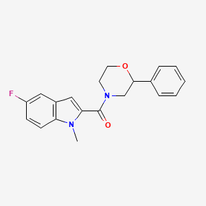 molecular formula C20H19FN2O2 B12177246 (5-fluoro-1-methyl-1H-indol-2-yl)(2-phenylmorpholin-4-yl)methanone 