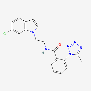 molecular formula C19H17ClN6O B12177266 N-[2-(6-chloro-1H-indol-1-yl)ethyl]-2-(5-methyl-1H-tetrazol-1-yl)benzamide 