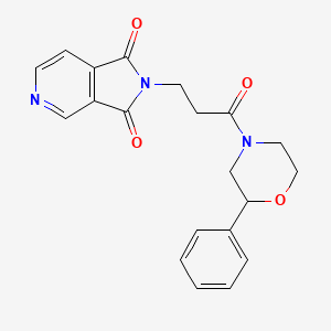molecular formula C20H19N3O4 B12177315 2-[3-oxo-3-(2-phenylmorpholino)propyl]-1H-pyrrolo[3,4-c]pyridine-1,3(2H)-dione 