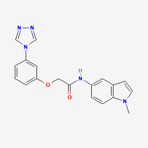 molecular formula C19H17N5O2 B12177368 N-(1-methyl-1H-indol-5-yl)-2-[3-(4H-1,2,4-triazol-4-yl)phenoxy]acetamide 
