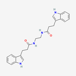 molecular formula C24H26N4O2 B12177396 N,N'-ethane-1,2-diylbis[3-(1H-indol-3-yl)propanamide] 