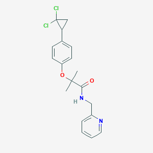 molecular formula C19H20Cl2N2O2 B12177435 2-[4-(2,2-dichlorocyclopropyl)phenoxy]-2-methyl-N-(pyridin-2-ylmethyl)propanamide 