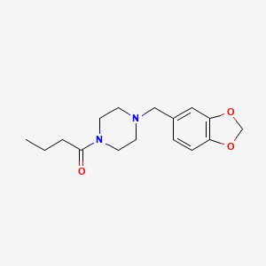 1-(3,4-Methylenedioxybenzyl)-4-(1-oxobutyl)piperazine