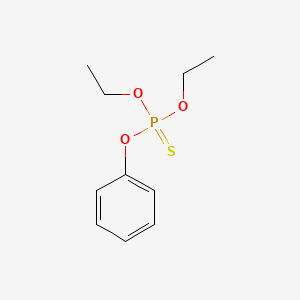 molecular formula C10H15O3PS B1217751 Phosphorothioic acid, O,O-diethyl O-phenyl ester CAS No. 32345-29-2