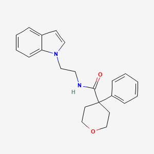 molecular formula C22H24N2O2 B12177615 N-[2-(1H-indol-1-yl)ethyl]-4-phenyltetrahydro-2H-pyran-4-carboxamide 
