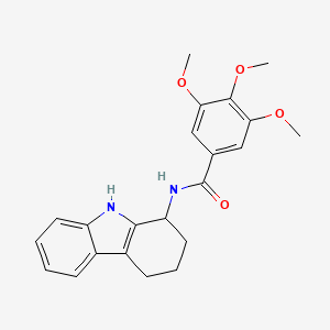 molecular formula C22H24N2O4 B12177673 3,4,5-trimethoxy-N-(2,3,4,9-tetrahydro-1H-carbazol-1-yl)benzamide 