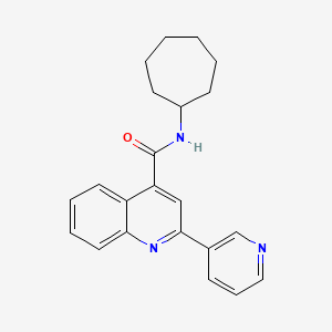 molecular formula C22H23N3O B12177678 N-cycloheptyl-2-pyridin-3-ylquinoline-4-carboxamide 