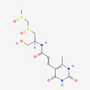 N-(1-(Hydroxymethyl)-2-(((methylsulfinyl)methyl)sulfinyl)ethyl)-3-(1,2,3,4-tetrahydro-6-methyl-2,4-dioxo-5-pyrimidinyl)-2-propenamide