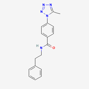 molecular formula C17H17N5O B12177704 4-(5-methyl-1H-tetrazol-1-yl)-N-(2-phenylethyl)benzamide 
