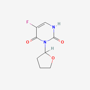 molecular formula C8H9FN2O3 B1217772 5-fluoro-3-(tetrahydrofuran-2-yl)pyrimidine-2,4(1H,3H)-dione CAS No. 63901-83-7