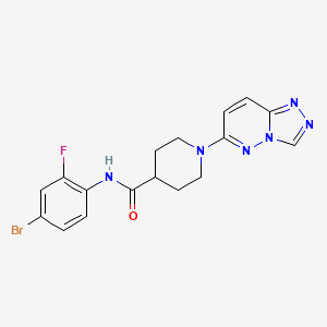 molecular formula C17H16BrFN6O B12177742 N-(4-bromo-2-fluorophenyl)-1-([1,2,4]triazolo[4,3-b]pyridazin-6-yl)piperidine-4-carboxamide 