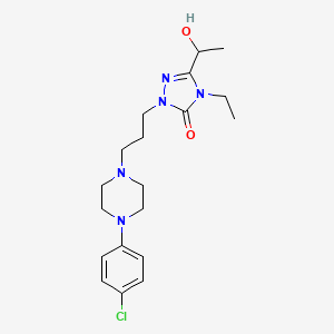 2-{3-[4-(4-Chlorophenyl)piperazin-1-yl]propyl}-4-ethyl-5-(1-hydroxyethyl)-2,4-dihydro-3h-1,2,4-triazol-3-one