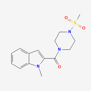 molecular formula C15H19N3O3S B12177791 (1-methyl-1H-indol-2-yl)[4-(methylsulfonyl)piperazin-1-yl]methanone 