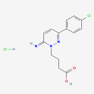 1(6H)-Pyridazinebutanoic acid, 3-(4-chlorophenyl)-6-imino-, monohydrochloride
