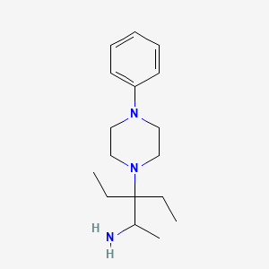 3-Ethyl-3-(4-phenylpiperazin-1-yl)pentan-2-amine