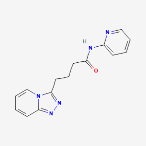 molecular formula C15H15N5O B12177852 4-([1,2,4]triazolo[4,3-a]pyridin-3-yl)-N-(pyridin-2-yl)butanamide 