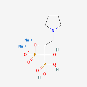 Phosphonic acid, (1-hydroxy-3-(1-pyrrolidinyl)propylidene)bis-, disodium salt