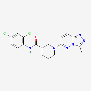 molecular formula C18H18Cl2N6O B12177904 N-(2,4-dichlorophenyl)-1-(3-methyl[1,2,4]triazolo[4,3-b]pyridazin-6-yl)piperidine-3-carboxamide 
