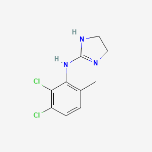 molecular formula C10H11Cl2N3 B1217796 2-(2,3-Dichloro-6-methylphenylimino)imidazolidine CAS No. 82801-84-1