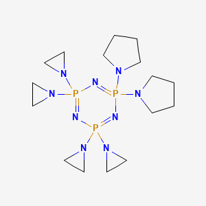 1,1,3,3-Tetraaziridino-2,4,6-triaza-5,5-dipyrrolidinyl-1,3,5-triphosphorin
