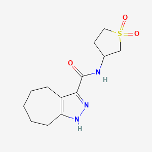 molecular formula C13H19N3O3S B12177990 N-(1,1-dioxidotetrahydrothiophen-3-yl)-1,4,5,6,7,8-hexahydrocyclohepta[c]pyrazole-3-carboxamide 
