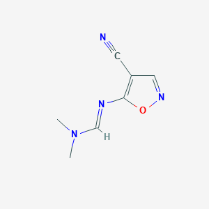 molecular formula C7H8N4O B012178 N'-(4-cyano-1,2-oxazol-5-yl)-N,N-dimethylmethanimidamide CAS No. 109831-82-5