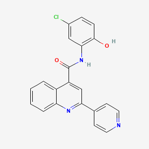 molecular formula C21H14ClN3O2 B12178019 N-(5-chloro-2-hydroxyphenyl)-2-(pyridin-4-yl)quinoline-4-carboxamide 