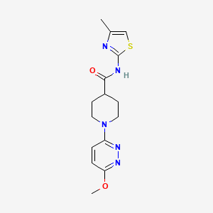 molecular formula C15H19N5O2S B12178082 1-(6-methoxypyridazin-3-yl)-N-(4-methylthiazol-2-yl)piperidine-4-carboxamide 
