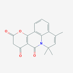 molecular formula C18H15NO4 B12178102 4,6,6-trimethyl-6H-pyrano[3,2-c]pyrido[3,2,1-ij]quinoline-8,9,11(10H)-trione 