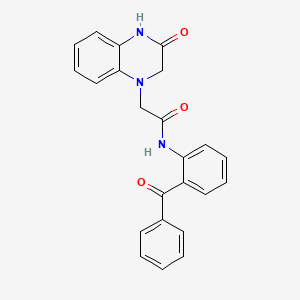 molecular formula C23H19N3O3 B12178142 N-(2-benzoylphenyl)-2-(3-oxo-1,2,3,4-tetrahydroquinoxalin-1-yl)acetamide 