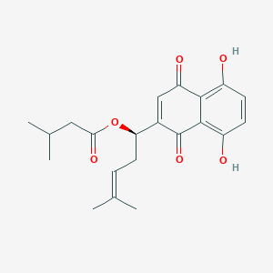 molecular formula C21H24O6 B1217815 Isovalerylshikonin CAS No. 52387-14-1