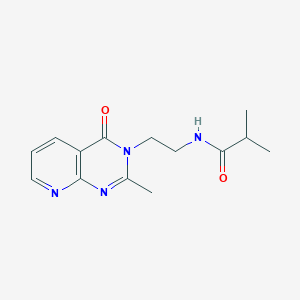 molecular formula C14H18N4O2 B12178156 2-methyl-N-[2-(2-methyl-4-oxopyrido[2,3-d]pyrimidin-3(4H)-yl)ethyl]propanamide 