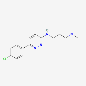 molecular formula C15H19ClN4 B12178167 N'-[6-(4-chlorophenyl)pyridazin-3-yl]-N,N-dimethylpropane-1,3-diamine 