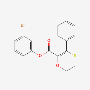 molecular formula C17H13BrO3S B12178172 3-Bromophenyl 3-phenyl-5,6-dihydro-1,4-oxathiine-2-carboxylate 