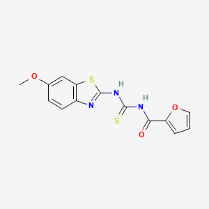 N-[[(6-methoxy-1,3-benzothiazol-2-yl)amino]-sulfanylidenemethyl]-2-furancarboxamide