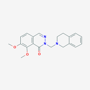 molecular formula C20H21N3O3 B12178192 2-(3,4-dihydroisoquinolin-2(1H)-ylmethyl)-7,8-dimethoxyphthalazin-1(2H)-one 