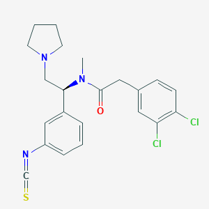 molecular formula C22H23Cl2N3OS B121782 (S)-2-(3,4-dichlorophenyl)-N-(1-(3-isothiocyanatophenyl)-2-(pyrrolidin-1-yl)ethyl)-N-methylacetamide CAS No. 155512-49-5