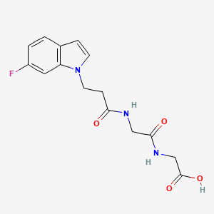 molecular formula C15H16FN3O4 B12178222 N-[3-(6-fluoro-1H-indol-1-yl)propanoyl]glycylglycine 