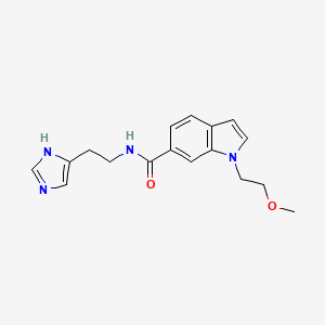 molecular formula C17H20N4O2 B12178251 N-[2-(1H-imidazol-4-yl)ethyl]-1-(2-methoxyethyl)-1H-indole-6-carboxamide 