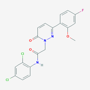 molecular formula C19H14Cl2FN3O3 B12178265 N-(2,4-dichlorophenyl)-2-[3-(4-fluoro-2-methoxyphenyl)-6-oxopyridazin-1(6H)-yl]acetamide 