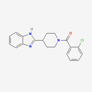 molecular formula C19H18ClN3O B12178269 [4-(1H-benzimidazol-2-yl)piperidin-1-yl](2-chlorophenyl)methanone 