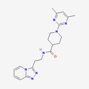 molecular formula C20H25N7O B12178308 1-(4,6-dimethylpyrimidin-2-yl)-N-[2-([1,2,4]triazolo[4,3-a]pyridin-3-yl)ethyl]piperidine-4-carboxamide 