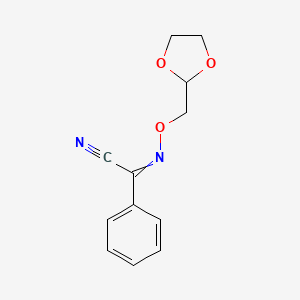 N-(1,3-dioxolan-2-ylmethoxy)benzenecarboximidoyl cyanide
