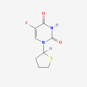 molecular formula C8H9FN2O2S B1217838 5-Fluoro-1-(tetrahydrothiophen-2-yl)pyrimidine-2,4(1H,3H)-dione CAS No. 68321-44-8