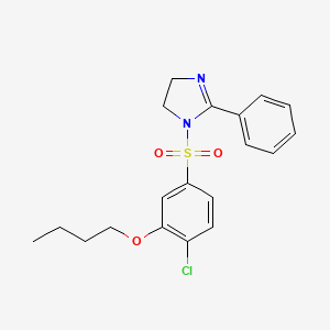 molecular formula C19H21ClN2O3S B12178390 1-(3-butoxy-4-chlorobenzenesulfonyl)-2-phenyl-4,5-dihydro-1H-imidazole 