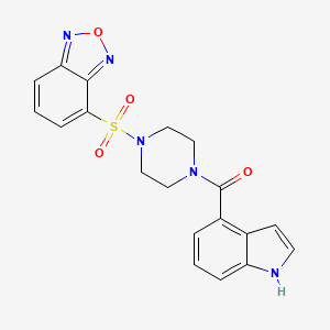 molecular formula C19H17N5O4S B12178451 [4-(2,1,3-benzoxadiazol-4-ylsulfonyl)piperazin-1-yl](1H-indol-4-yl)methanone 