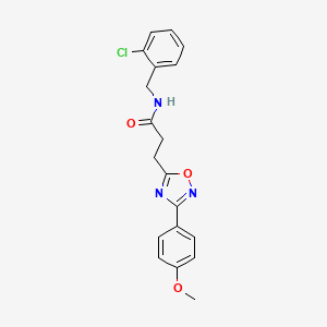 molecular formula C19H18ClN3O3 B12178554 N-(2-chlorobenzyl)-3-[3-(4-methoxyphenyl)-1,2,4-oxadiazol-5-yl]propanamide 